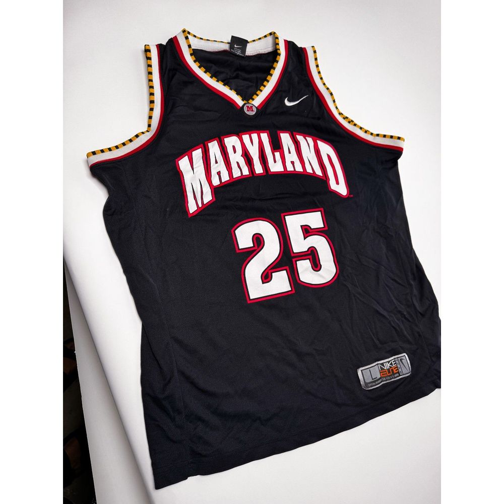 Vintage Nike Elite University Of Maryland - Steve Blake - Basketball Jersey - L